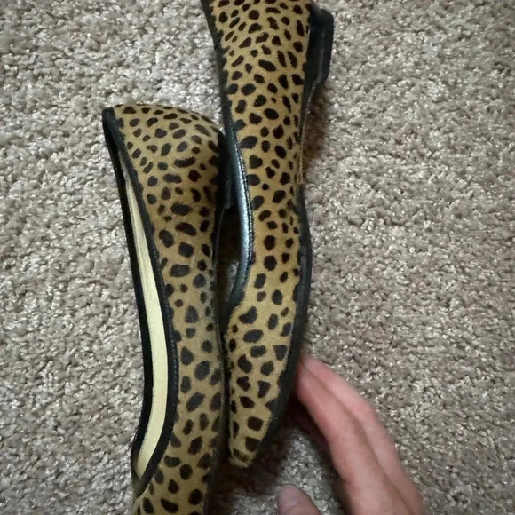 Jimmy Choo Cheetah Print Ponyhair Flats Authentic - Picture 5 of 12